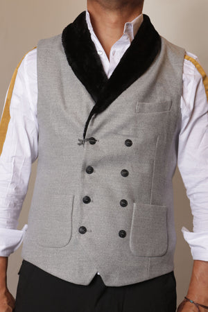 Capone Fur Collar Vest