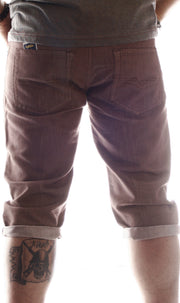 Cuffed Denim Shorts w/ Belt