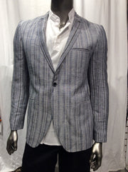 Quilting Dotted Stripe Blazer