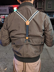 Olive Suspenders Bomber