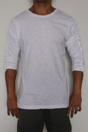 White Knight Ruched Long Sleeve