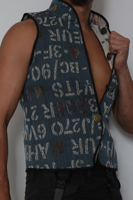 Reversible Brocade Vest