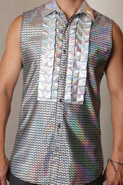 Holographic Tuxedo Shirt