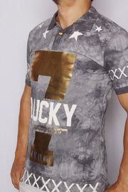 Lucky 7 Foil Printed Polo