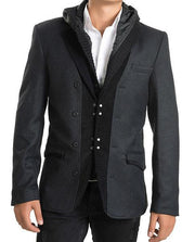 Hooded Tweed Jacket
