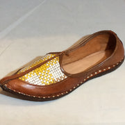 Yellow Textile Rajasthani sandal