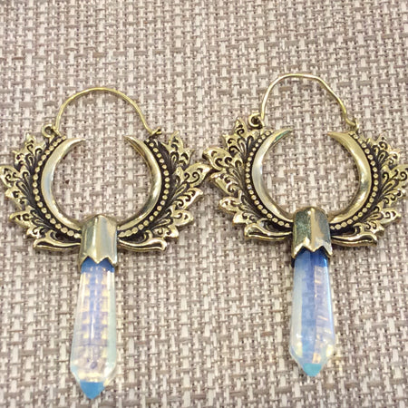 Labyrinth Moonstone Earring