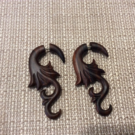 Wooden seahorse faux gauges
