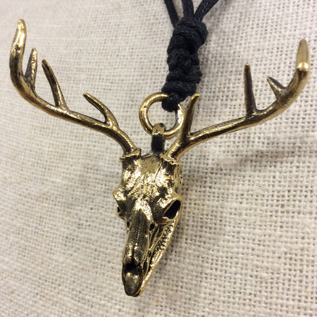Deer skull necklace