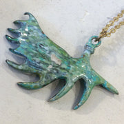 Turquoise Antler necklace