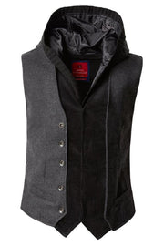 Hooded Tweed Vest